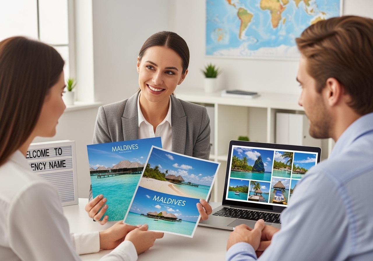 Professional travel consultation meeting